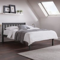 Luna -Single Bed - Dark Grey - Wood - 3ft - Happy Beds