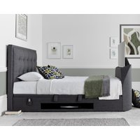 Falstone - Super King Size - Ottoman Storage Bed - Slate Grey - Fabric - 6ft - Happy Beds