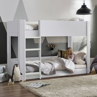 Solomon - Single - Bunk Bed - White - Wooden - 3ft - Happy Beds