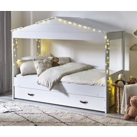 Hazel – Single – House - Themed Kids Bed – White – Wooden – 3ft - Happy Beds