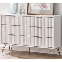 Murano - 6 Drawer Chest - White - Wooden - Happy Beds