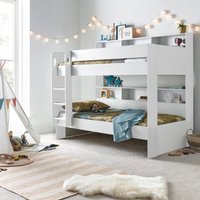 Oliver - Single - Storage Bunk Bed - White - Wooden - 3ft - Happy Beds