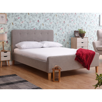 GFW Ashbourne Light Grey King Size Fabric Bed