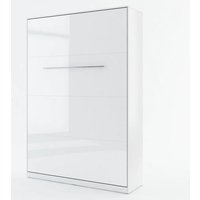 Cyan High Gloss Double Bed Wall Vertical In White