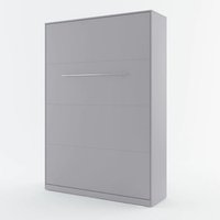 Cyan Wooden Double Bed Wall Vertical In Matt Grey