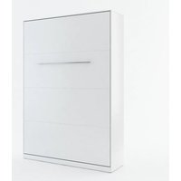 Cyan Wooden Double Bed Wall Vertical In Matt White