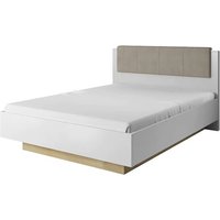 Alaro High Gloss King Size Bed In White