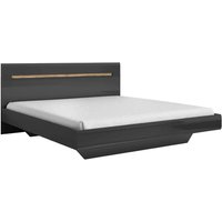Houston High Gloss Super King Size Bed In Grey
