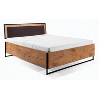 Logan Wooden Double Bed With Storage In Lancelot Oak