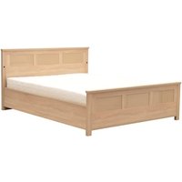 Canton Wooden Super King Size Bed In Sonoma Oak And LED