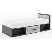 Sault Kids Wooden Single Bed Mattress Storage In Graphite