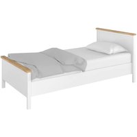 Sevilla Kids Wooden Single Bed With Mattress In Matt White