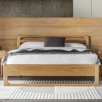 Cairo Wooden Double Bed In Natural