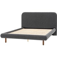 Randers Polyester Fabric King Size Bed In Charcoal