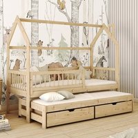 Pago Trundle Wooden Single Bed In Pine