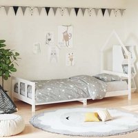 Moraira Kids Solid Pine Wood Single Bed In White