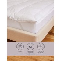 M&S Goose Feather & Down Mattress Topper - 6FT - White, White
