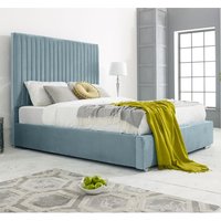 Medan Plush Velvet Double Bed In Duck Egg