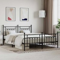 Attica Metal Super King Size Bed In Black