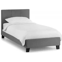 Julian Bowen Rialto 3ft Single Grey Linen Fabric Bed Frame