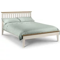 Julian Bowen Salerno 5ft King Size Ivory and Oak Wooden Bed Frame