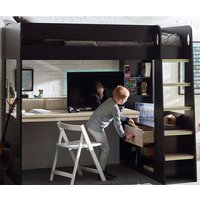 Blazo Wooden Gaming High Sleeper Bunk Bed In Black