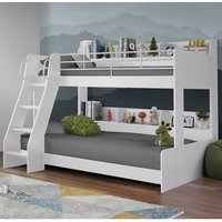 Dallyce Wooden Triple Sleeper Bunk Bed In White