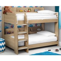 Dallyce Wooden Bunk Bed With Ladder In Sonoma Oak
