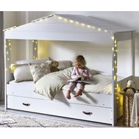 Helix Wooden Children Lower Sleeper Bed With 1 Drawer In White