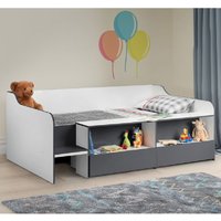 Seguin Wooden Low Sleeper Children Bed In Charcoal And White