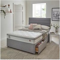 Airsprung Emme Comfort Pillowtop Divan With Storage Options - Grey