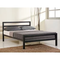 Time Living City Block 4ft Small Double Black Metal Bed Frame