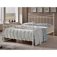 Time Living Florida 4ft Small Double Ivory Metal Bed Frame