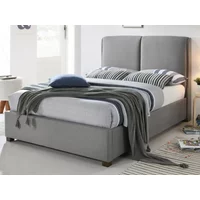 Time Living Oakland 5ft King Size Light Grey Fabric Bed Frame