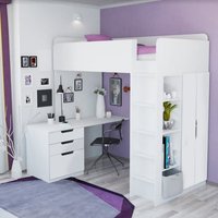 Belfort Contemporary High Sleeper Bed In White