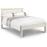 Ballari Wooden King Size Low Foot Bed In Stone White