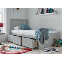 Bedmaster Quest Single Wood Grey   Wooden Bed