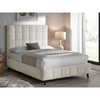 Limelight Starla Square Boucle King Size Ivory Fabric Bed