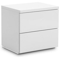 Maeva Bedside Cabinet In White High Gloss With 2 Drawers