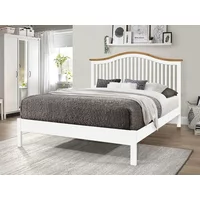 Time Living Chester 5ft King Size White and Oak Wooden Bed Frame