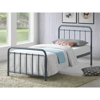 Time Living Miami 3ft Single Grey Metal Bed Frame