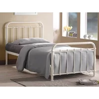 Time Living Miami 3ft Single Ivory Metal Bed Frame