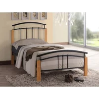 Time Living Tetras 3ft Single Black and Beech Metal Bed Frame