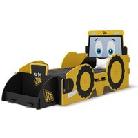 JCB Junior Kids Bed In Yellow With Screen Printed Graphics