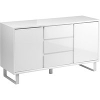 Martos High Gloss Sideboard With 2 Doors And 3 Drawers In White