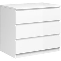 Nakou High Gloss Chest Of 3 Drawers In White