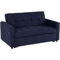 Seconique Astoria Navy Blue Fabric Sofa Bed