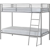Baumer Metal Single Bunk Bed In Silver
