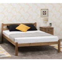 Prinsburg Wooden Double Bed In Natural Wax