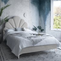 Hartington Plush Velvet Super King Size Bed In Silver